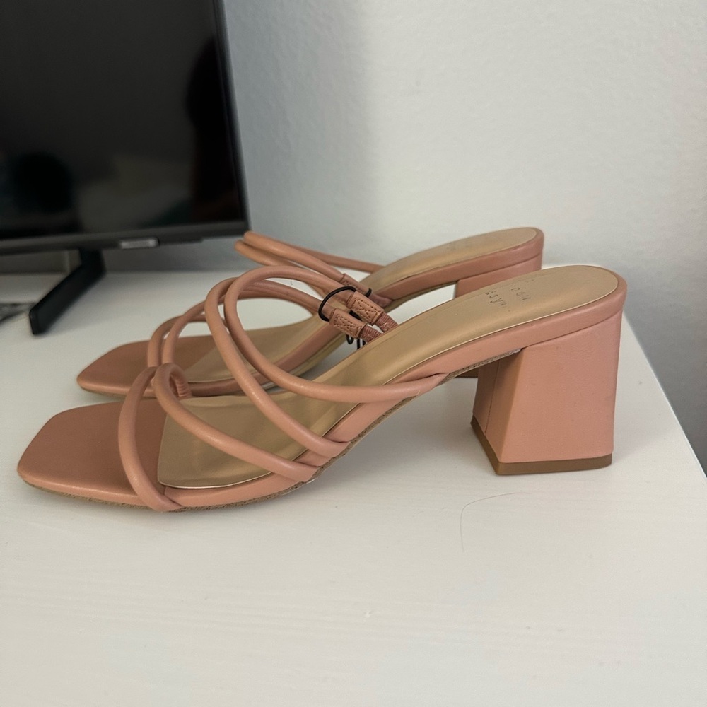 A New Day Women’s Blakely Mule Heels in Nude Size 8 - Picture 7 of 9